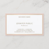 Eleganter, moderner, einfacher künstlerischer Rahm Visitenkarte (Rückseite)