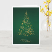 Eleganter moderner einfacher Minimaler Weihnachtsb Karte (Gelbe Blume)