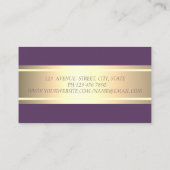 Eleganter, moderner, einfacher, Minimalistischer S Visitenkarte (Rückseite)