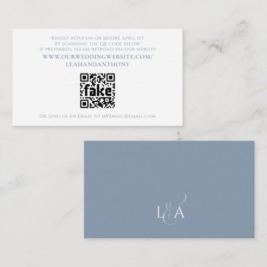 Eleganter, moderner, einfacher, robuster QR-Code Begleitkarte (Vorne/Hinten)