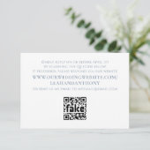 Eleganter, moderner, einfacher, robuster QR-Code RSVP Karte (Stehend Vorderseite)