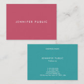 Eleganter moderner einfacher Schablonen-Trend Visitenkarte (Vorne/Hinten)