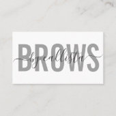 Eleganter moderner einfacher Typografie-Eyebrow-Kü Visitenkarte (Vorderseite)