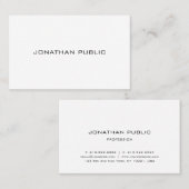 Eleganter Moderner Einfaches Berufliches Schlichte Visitenkarte (Vorne/Hinten)