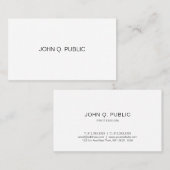 Eleganter moderner Einfaches Designer Schlicht sch Visitenkarte (Vorne/Hinten)