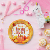 Eleganter Moderner Erntedank Beliebt Pappteller (Party)