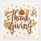 Eleganter Moderner Erntedank Beliebt Serviette (Vorderseite)