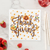 Eleganter Moderner Erntedank Beliebt Serviette (Beispiel)