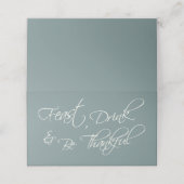 Eleganter moderner Erntedank Ein schönes Fest Platzkarte (Außenseite Aufgefaltet)