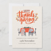 Eleganter moderner Erntedank Einladung (Vorderseite)