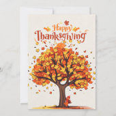 Eleganter moderner Erntedank Einladung (Rückseite)