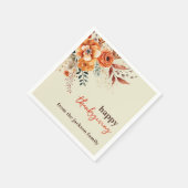 Eleganter, moderner Erntedank mit Blumen Serviette (Ecke)