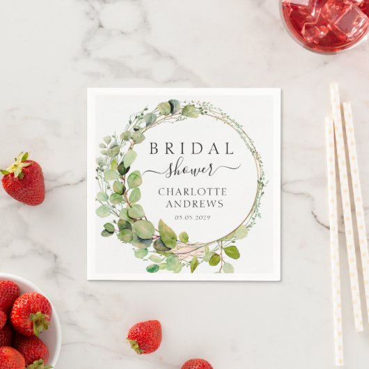 Eleganter, moderner Eukalyptus Serviette (Beispiel)