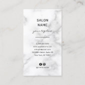 Eleganter moderner Fairstylist aus Silber und Rosa Visitenkarte (Rückseite)