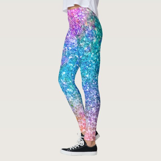 Eleganter moderner farbenfroher Glitzer Leggings (Links)