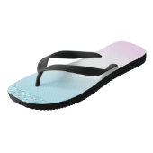 Eleganter Moderner, farbenfroher Gradient Glitzer  Badesandalen (Schrägansicht)