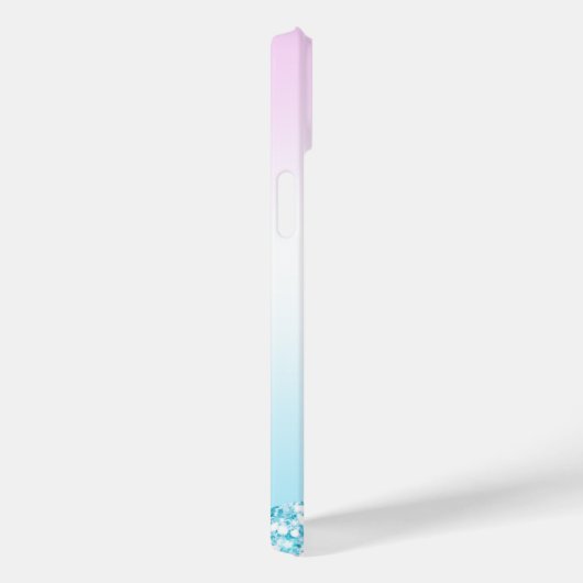 Eleganter Moderner, farbenfroher Gradient Glitzer Case-Mate iPhone Hülle (Rückseite / Rechts)