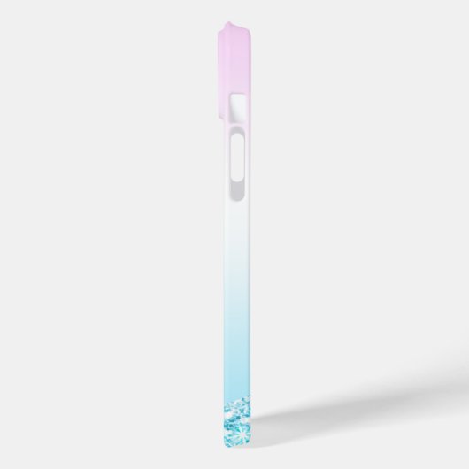 Eleganter Moderner, farbenfroher Gradient Glitzer Case-Mate iPhone Hülle (Rückseite / Links)