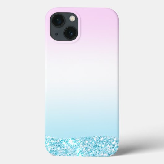 Eleganter Moderner, farbenfroher Gradient Glitzer Case-Mate iPhone Hülle (Rückseite)