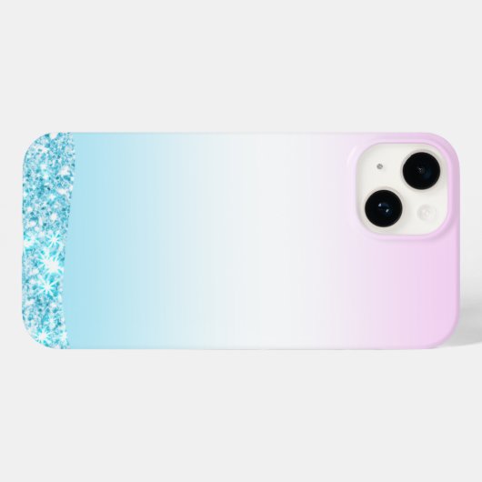 Eleganter Moderner, farbenfroher Gradient Glitzer Case-Mate iPhone Hülle (Rückseite (Horizontal))