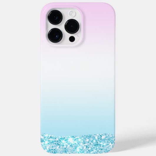 Eleganter Moderner, farbenfroher Gradient Glitzer Case-Mate iPhone Hülle (Rückseite)