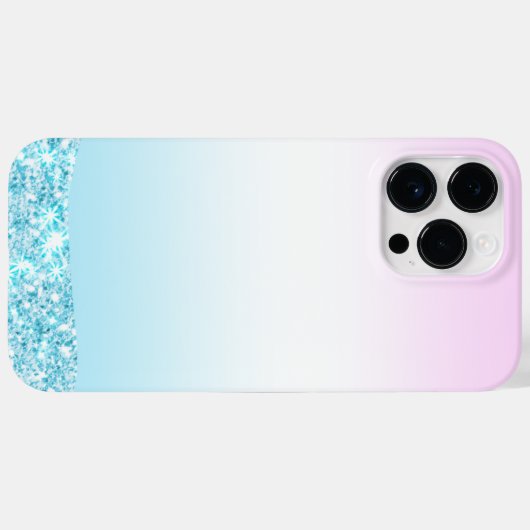 Eleganter Moderner, farbenfroher Gradient Glitzer Case-Mate iPhone Hülle (Rückseite (Horizontal))