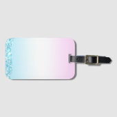 Eleganter Moderner, farbenfroher Gradient Glitzer Gepäckanhänger (Vorderseite (Horizontal))