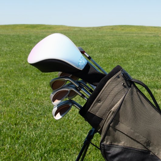 Eleganter Moderner, farbenfroher Gradient Glitzer Golf Headcover (In SItu)