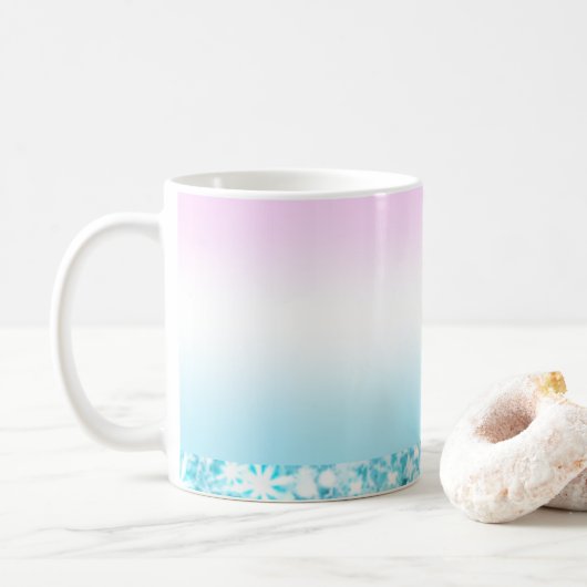 Eleganter Moderner, farbenfroher Gradient Glitzer Kaffeetasse (Mit Donut)