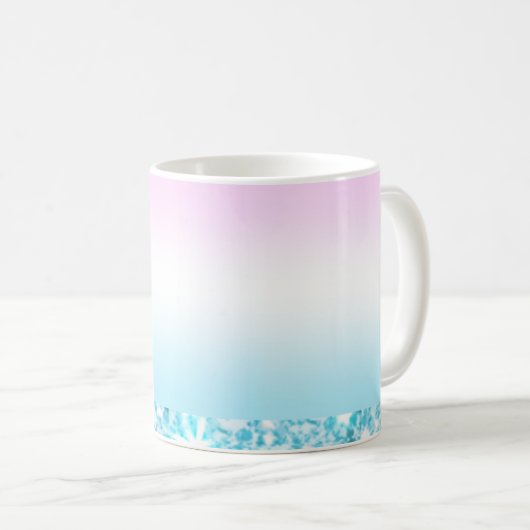 Eleganter Moderner, farbenfroher Gradient Glitzer  Kaffeetasse (VorderseiteRechts)