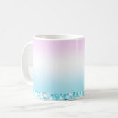 Eleganter Moderner, farbenfroher Gradient Glitzer Kaffeetasse (Vorderseite Links)