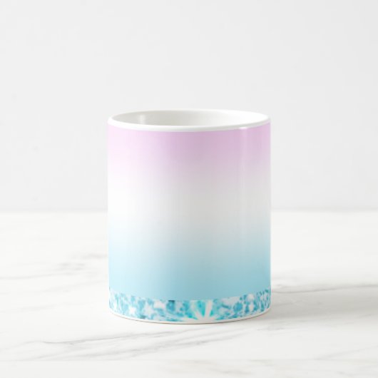 Eleganter Moderner, farbenfroher Gradient Glitzer Kaffeetasse (Mittel)