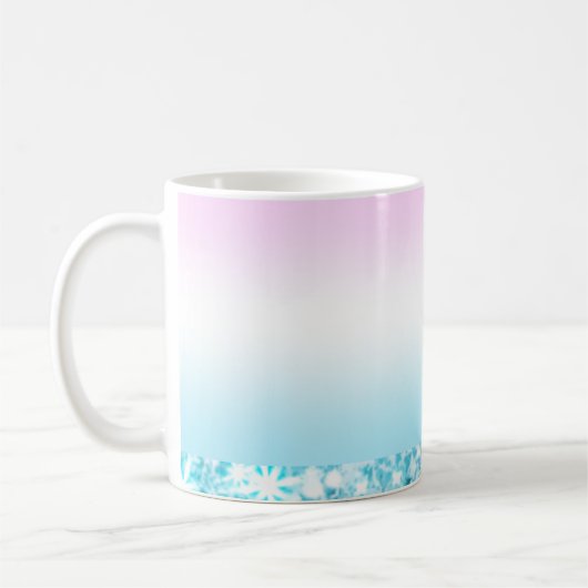 Eleganter Moderner, farbenfroher Gradient Glitzer Kaffeetasse (Links)