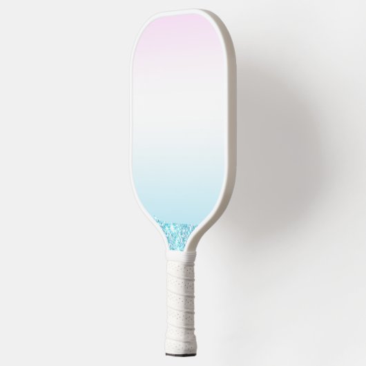 Eleganter Moderner, farbenfroher Gradient Glitzer  Pickleball Schläger (Links)