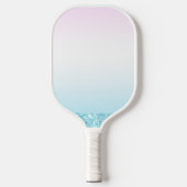 Eleganter Moderner, farbenfroher Gradient Glitzer Pickleball Schläger (Vorderseite)