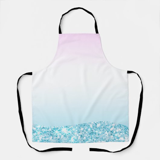 Eleganter Moderner, farbenfroher Gradient Glitzer Schürze (Vorderseite)