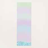 Eleganter Moderner, farbenfroher Gradient Glitzer Yogamatte (Rückseite)