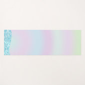 Eleganter Moderner, farbenfroher Gradient Glitzer Yogamatte (Vorderseite (Horizontal))