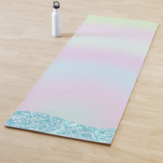 Eleganter Moderner, farbenfroher Gradient Glitzer Yogamatte (Beispiel)