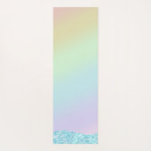 Eleganter Moderner, farbenfroher Gradient Glitzer Yogamatte (Rückseite)