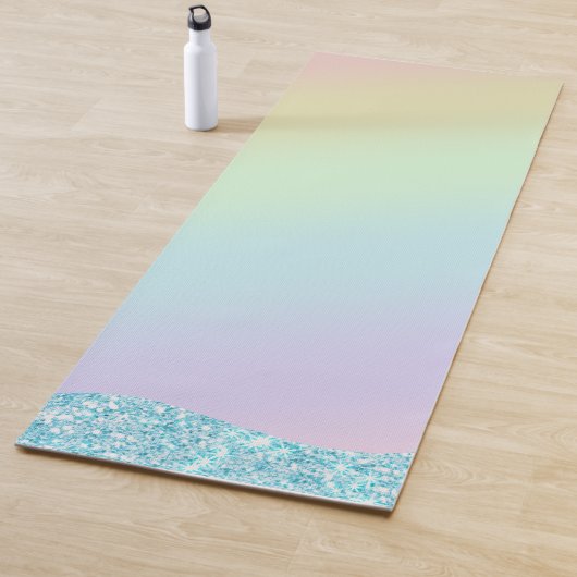 Eleganter Moderner, farbenfroher Gradient Glitzer Yogamatte (Beispiel)