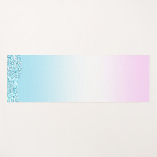 Eleganter Moderner, farbenfroher Gradient Glitzer  Yogamatte (Vorderseite (Horizontal))