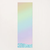 Eleganter Moderner, farbenfroher Gradient Glitzer Yogamatte (Rückseite)