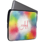 Eleganter, moderner, farbenfroher Monogramm-Vorlag Laptopschutzhülle (Vorne Rechts)