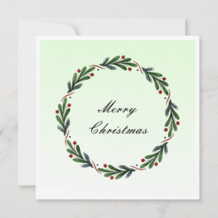 Eleganter moderner farbenfroher Weihnachtskranz Feiertagskarte