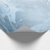 Eleganter, moderner, feiner, blauer Marmor Geschenkpapier (Ecke)