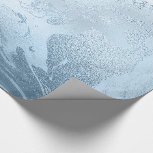 Eleganter, moderner, feiner, blauer Marmor Geschenkpapier (Ecke)
