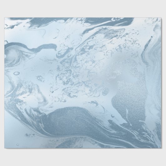 Eleganter, moderner, feiner, blauer Marmor Geschenkpapier (Flach)