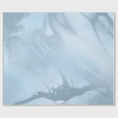 Eleganter, moderner, feiner, blauer Marmor Geschenkpapier (Flach)