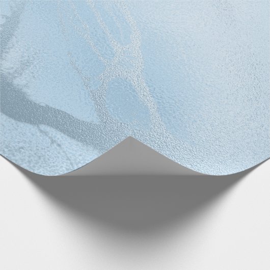 Eleganter, moderner, feiner, blauer Marmor Geschenkpapier (Ecke)